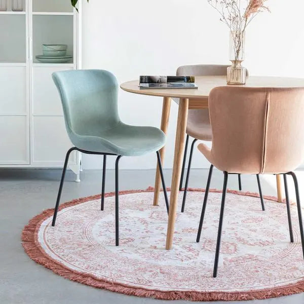 Lot de 2 Chaises en Velours Rose - White Label Living