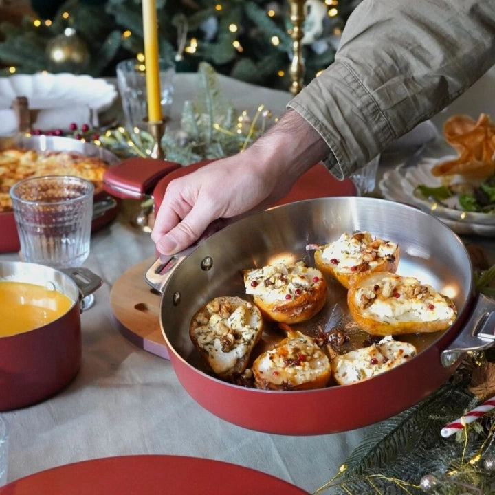 Coffret Duo la Merveilleuse Poêle en Inox 24/28 cm de Noël - Cookut