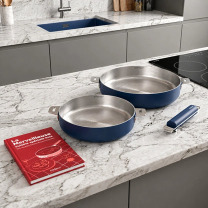 Coffret Duo la Merveilleuse Poêle en Inox 24/28 cm de Noël - Cookut