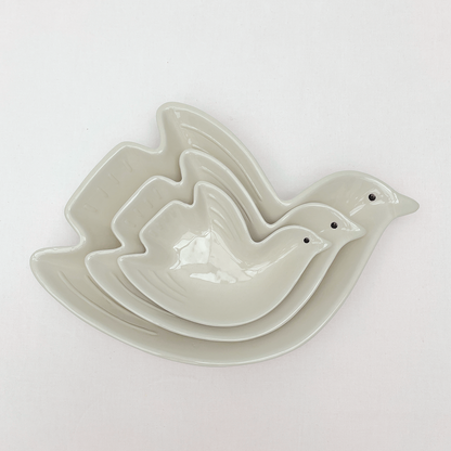 Plat de Présentation Oiseaux Cuicui en Porcelaine - Opjet