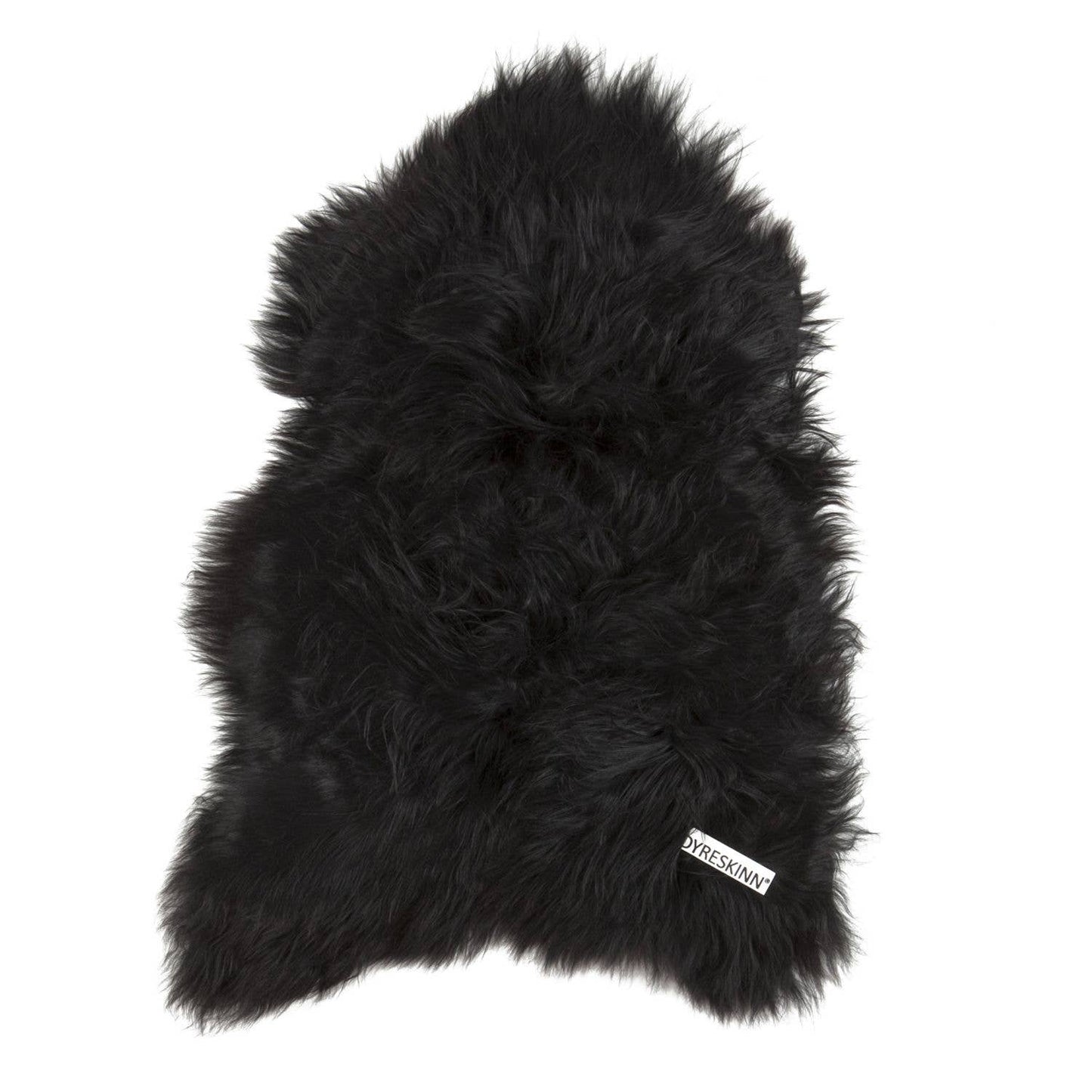 Peau de mouton islandaise noire 90-110cm