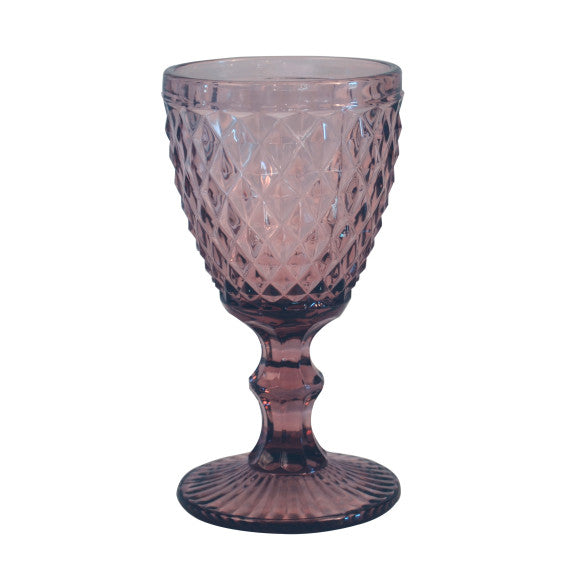 Set de 6 Verres à Pieds Colorés Diamond 20cl - Amefa H 15 cm/D8 cm
