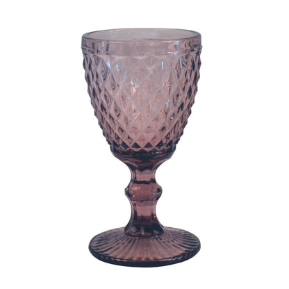 Set de 6 Verres à Pieds Colorés Diamond 20cl - Amefa H 15 cm/D8 cm