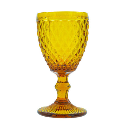 Set de 6 Verres à Pieds Colorés Diamond 20cl - Amefa H 15 cm/D8 cm