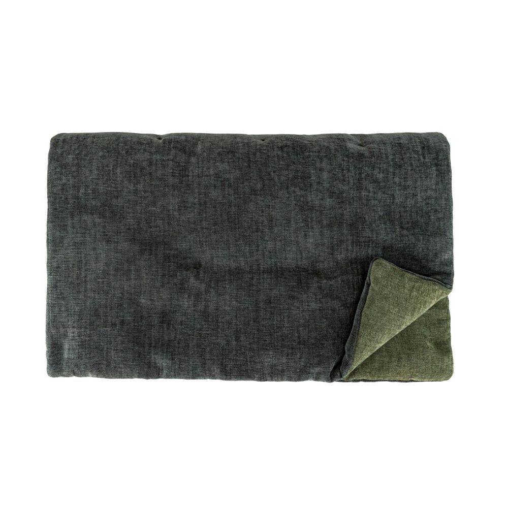 Boutis Zelia en Velours Bi-Face Laurier & Sapin 80x200 cm - Bedandphilosophy
