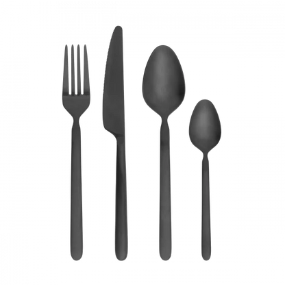 Ensemble de Couvert 16 Pièces Stella en Acier Noir - Blomus