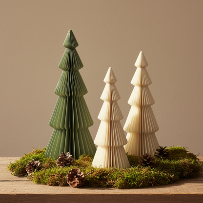 Arbre de Noël en Papier Sanna XL Élégant H.70cm - Papurism