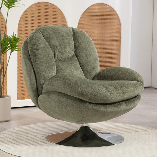 Fauteuil Pivotant en Velours Topi