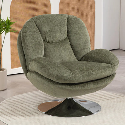 Fauteuil Pivotant en Velours Topi