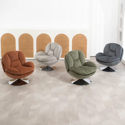 Fauteuil Pivotant en Velours Topi