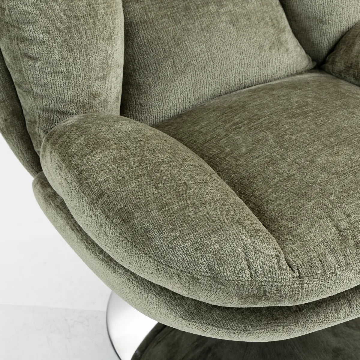 Fauteuil Pivotant en Velours Topi