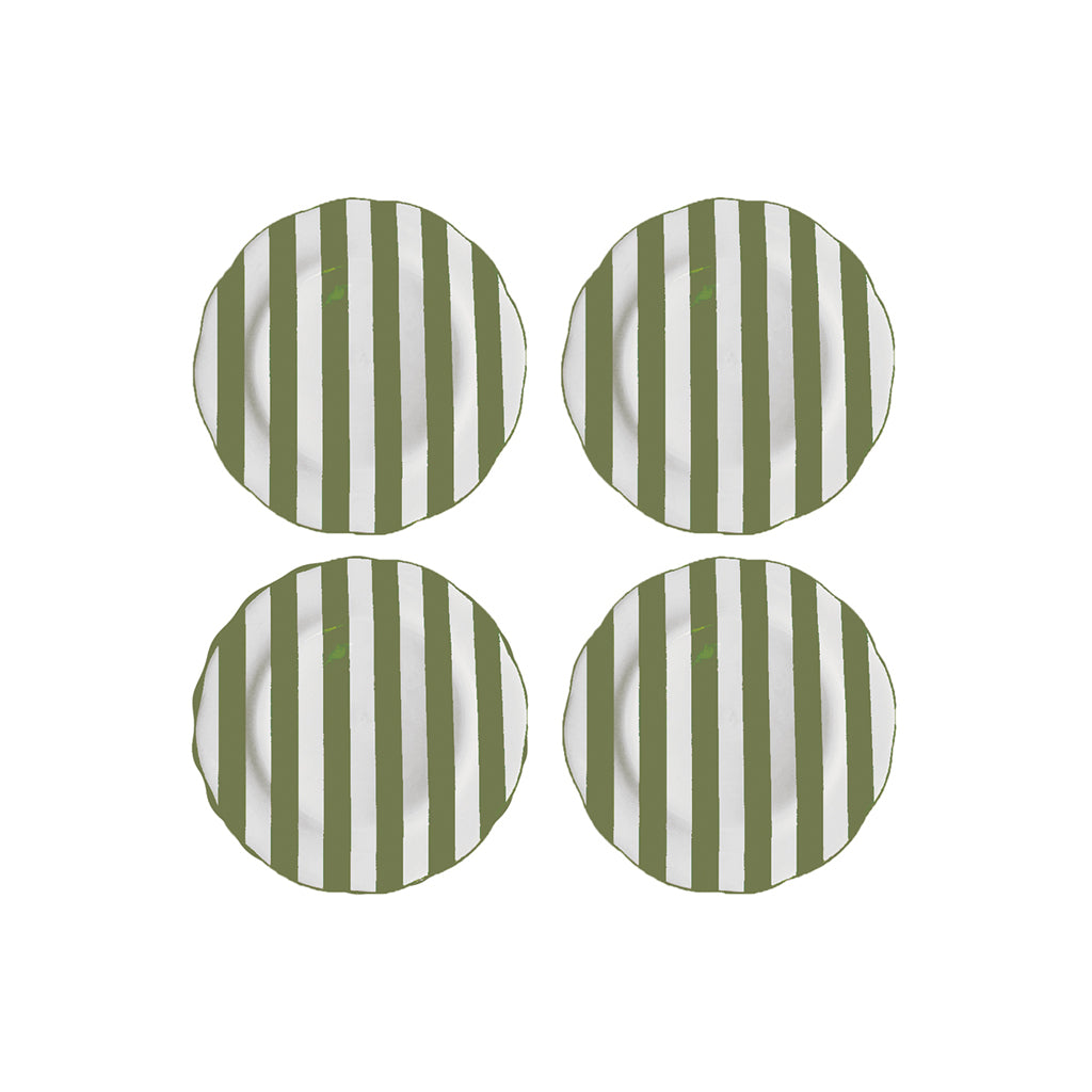 Set de 4 Assiettes à Dessert en Porcelaine Trattoria D.19 cm - Opjet