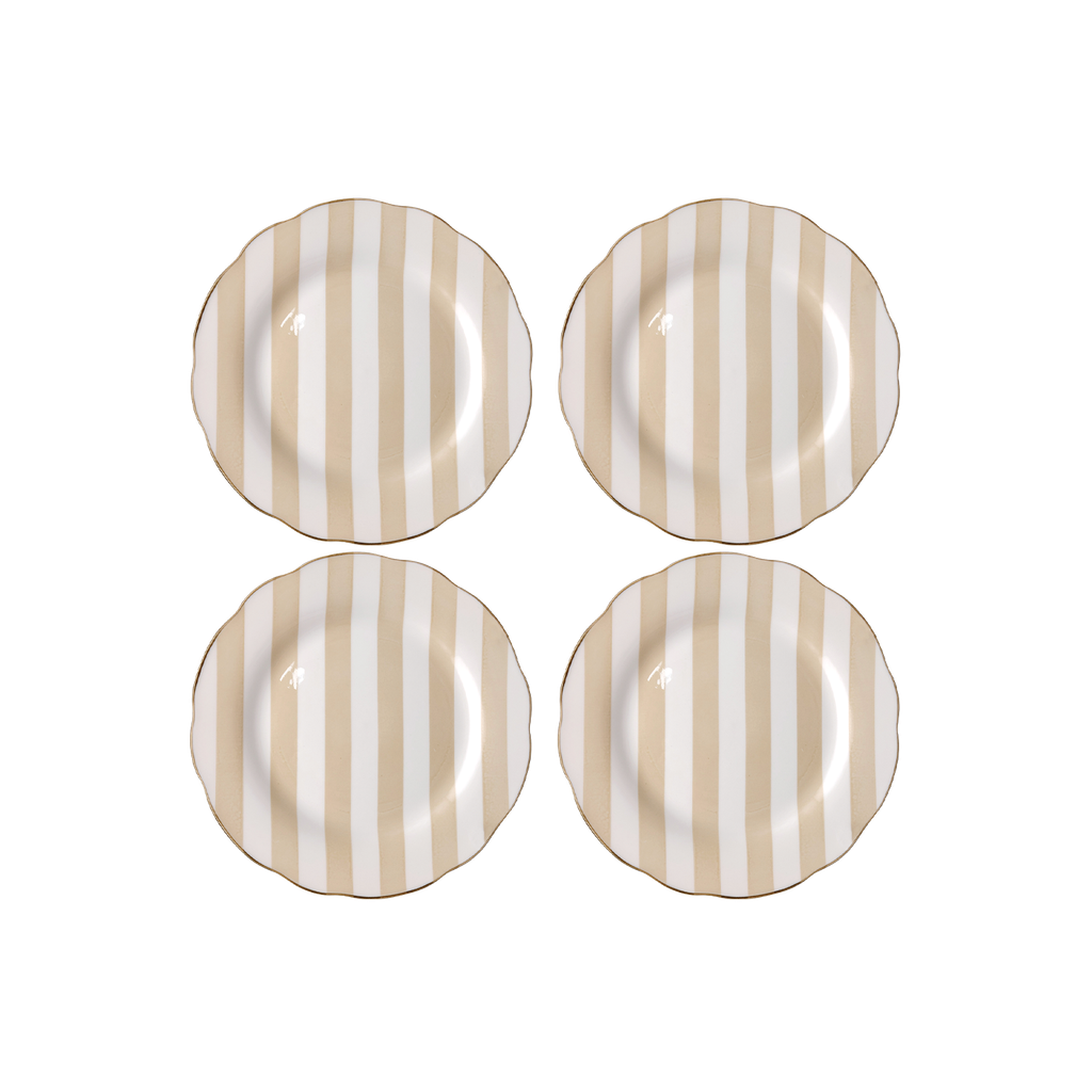 Set de 4 Assiettes à Dessert en Porcelaine Trattoria D.19 cm - Opjet