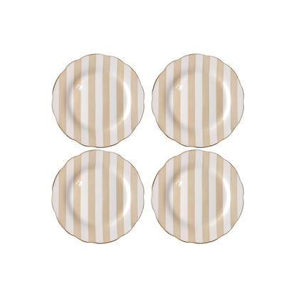 Set de 4 Assiettes à Dessert en Porcelaine Trattoria D.19 cm - Opjet
