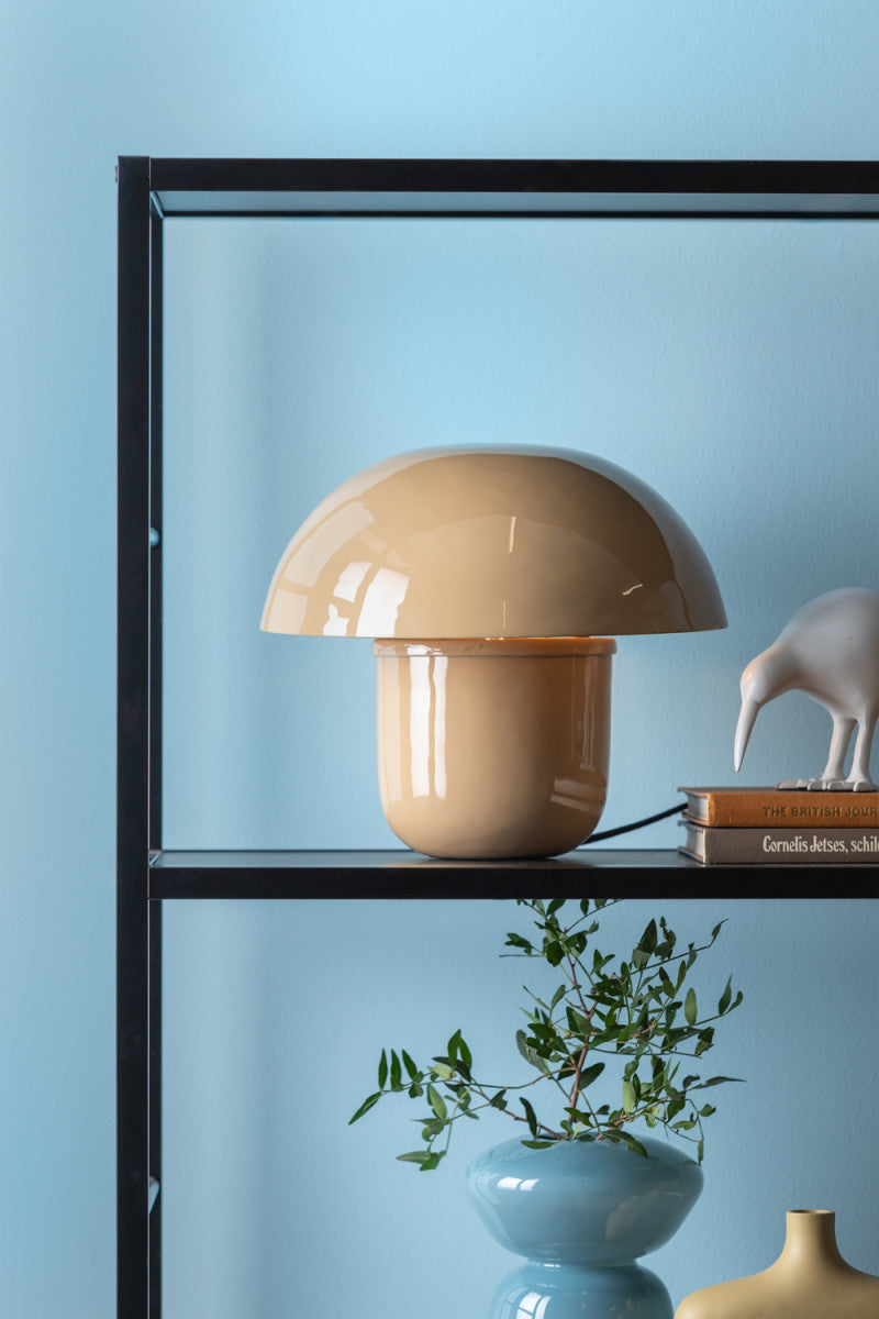 Lampe de Table Champignon en Métal Soft Brown - Present Time