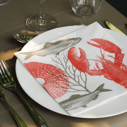 Set de 20 Serviettes de Table en Intissé 25x25 / 40x40 cm - Françoise Paviot