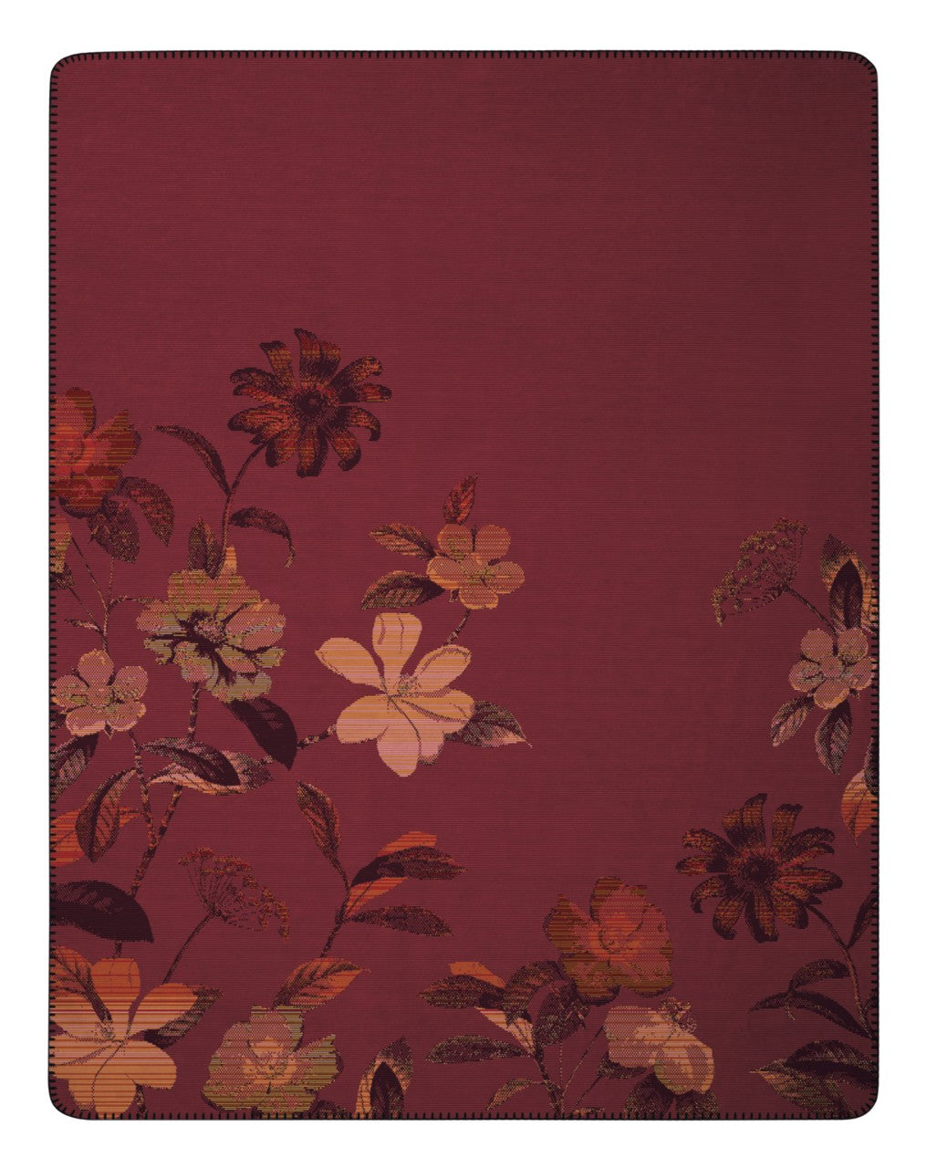 Plaid en Coton Doux Bordeaux 150x200 cm - Biederlack