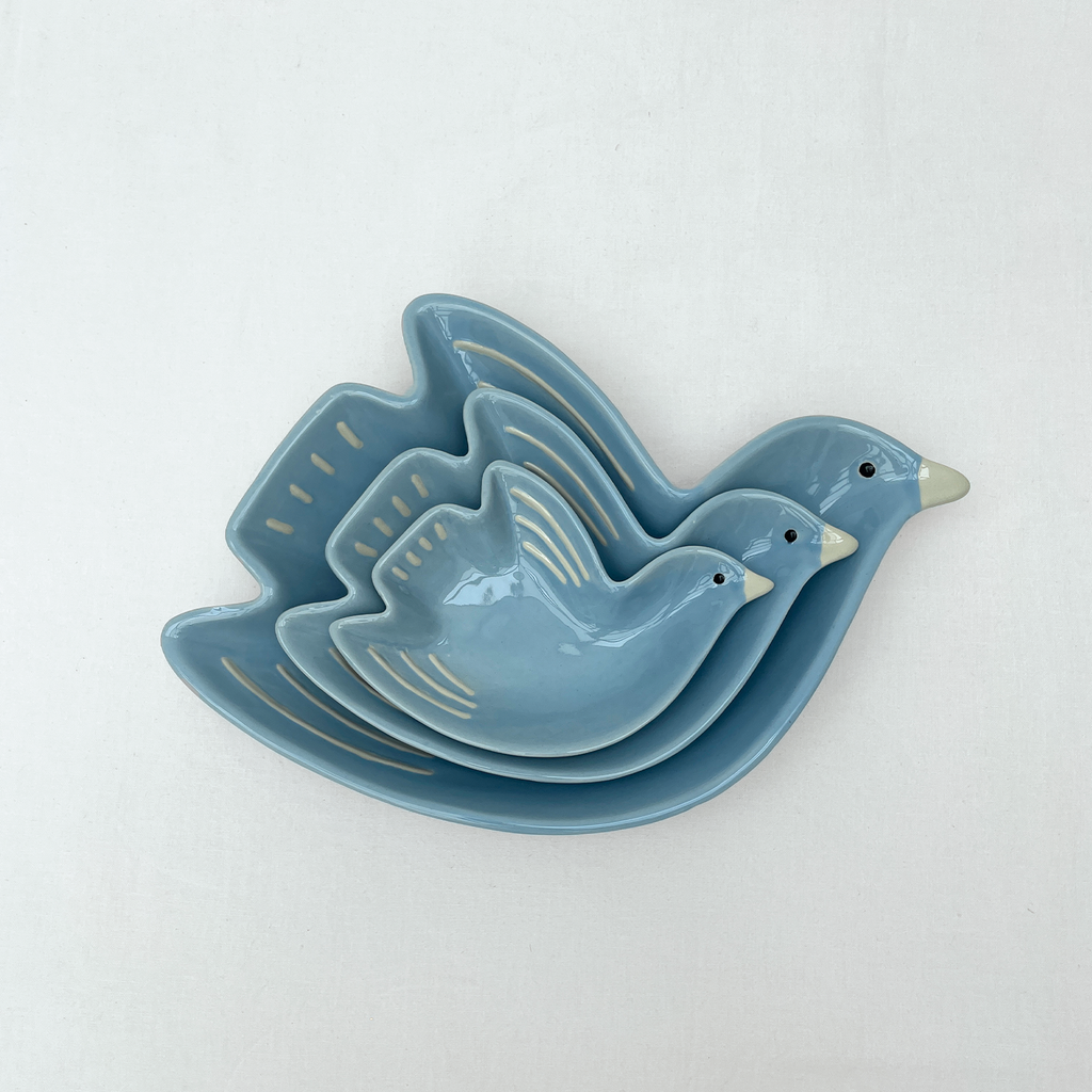 Plat de Présentation Oiseaux Cuicui en Porcelaine - Opjet