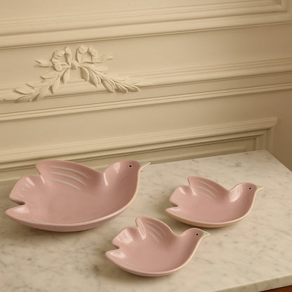 Plat de Présentation Oiseaux Cuicui en Porcelaine - Opjet