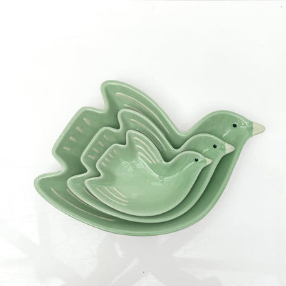 Plat de Présentation Oiseaux Cuicui en Porcelaine - Opjet
