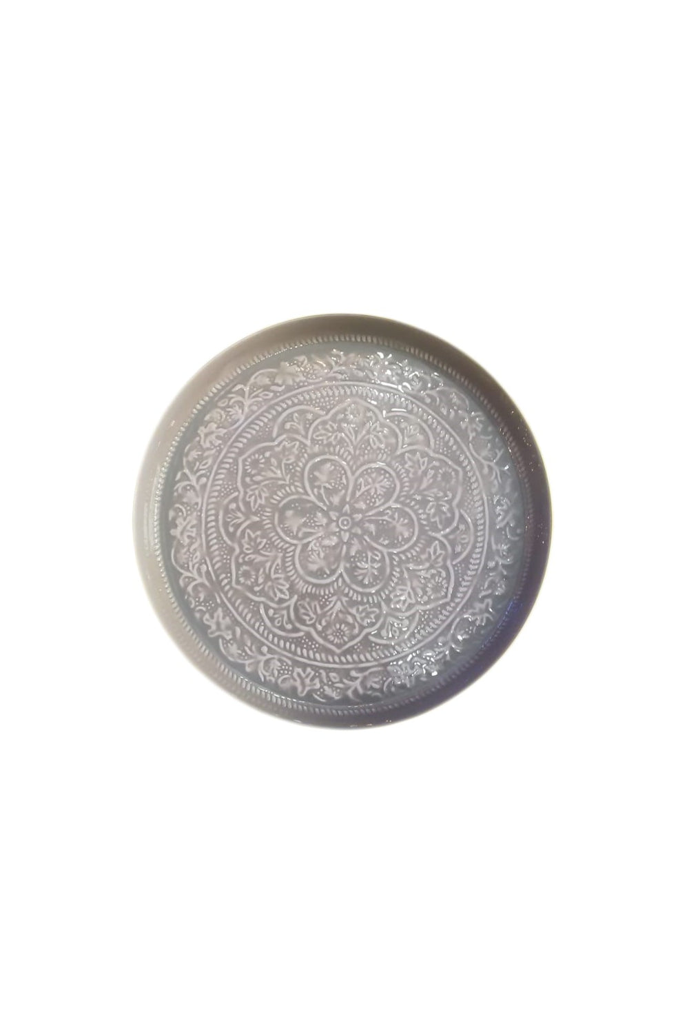 Plateau Berbère en Métal Peint D.60 cm / D.45 cm - Bazardeluxe