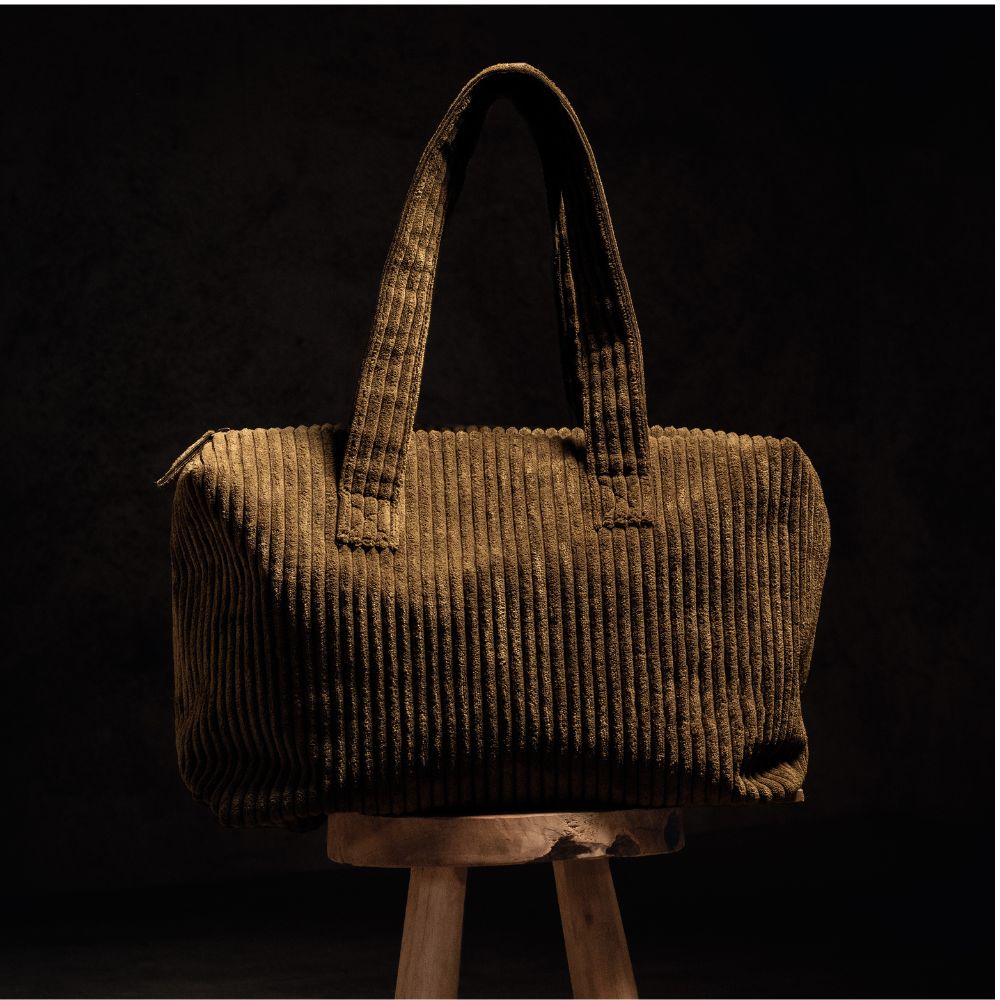 Sac de Voyage en Velours Côtelé - Bedandphilosophy