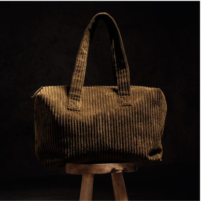 Sac de Voyage en Velours Côtelé - Bedandphilosophy