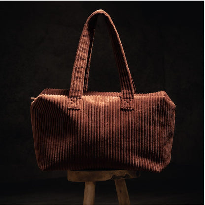 Sac de Voyage en Velours Côtelé - Bedandphilosophy
