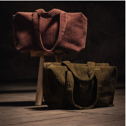 Sac de Voyage en Velours Côtelé - Bedandphilosophy