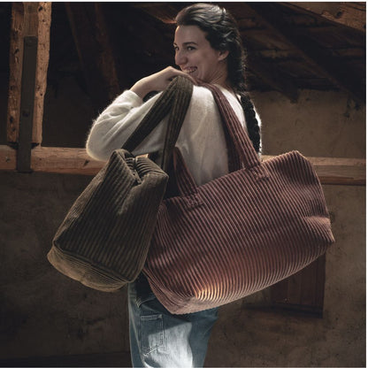 Sac de Voyage en Velours Côtelé - Bedandphilosophy