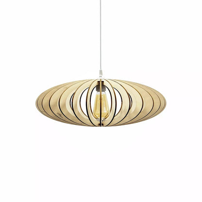 Suspension Neo en Bois Câble Ajustable avec Ampoule - Atelier Loupiote