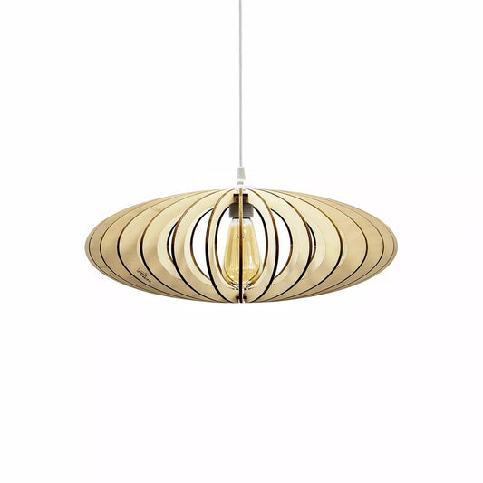 Suspension Neo en Bois Câble Ajustable avec Ampoule - Atelier Loupiote