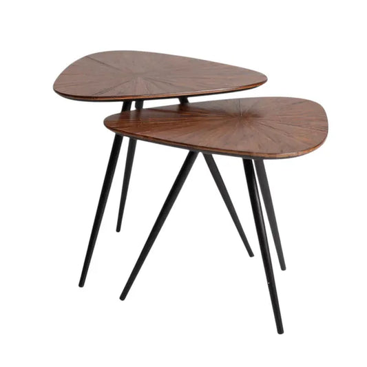 Table Basse Gigogne en Teck (2 dimensions)serie de deux  tables