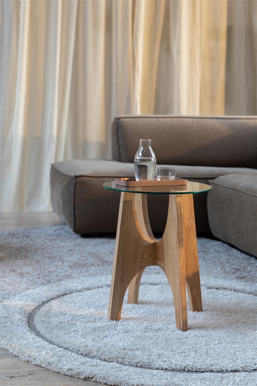 Table d'Appoint en Chêne et Verre Kobe - Zuiver