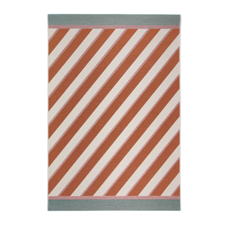 Tapis d'Extérieur Candy à Rayures Oranges 160x230 cm - Idaho