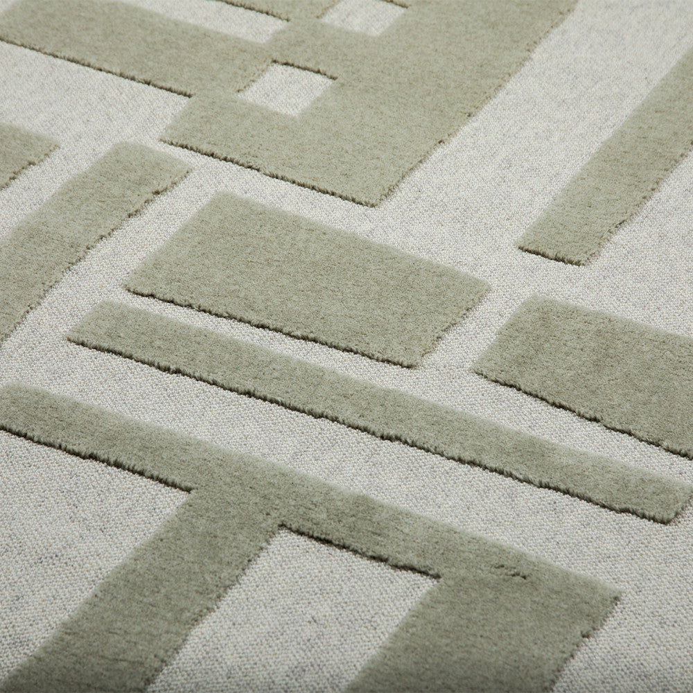 Tapis Vareze Sauge 100% Laine 160x230 cm - Idaho Éditions
