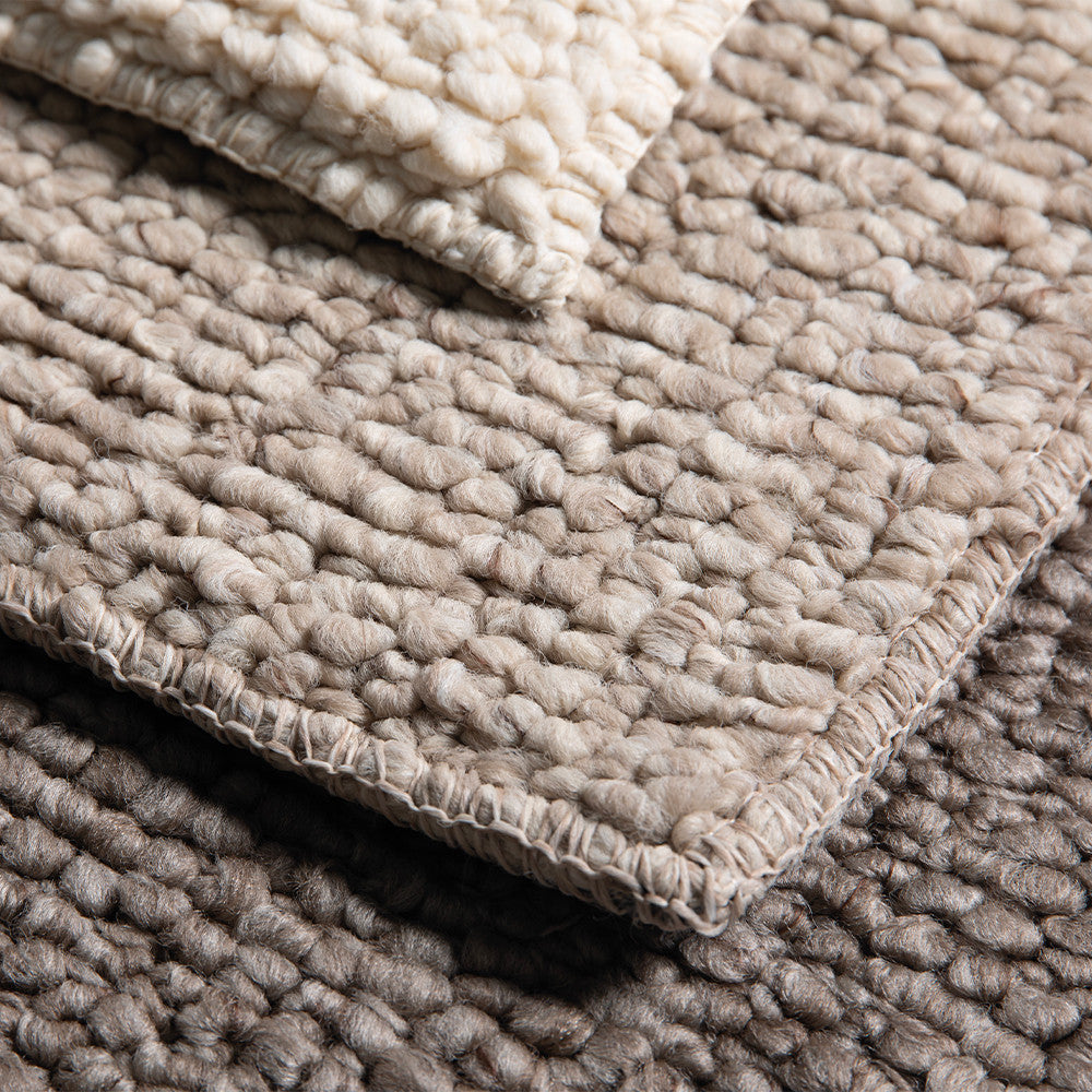 Tapis Texturé Kalix Sable 160x230 cm / 200x290 cm - Idaho Éditions