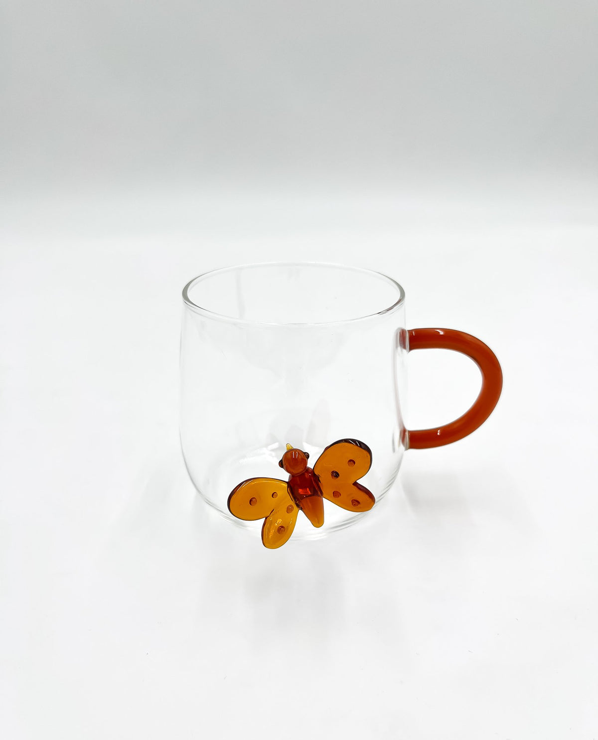 Tasse en Verre avec Décoration Papillon - Jacques Flamant