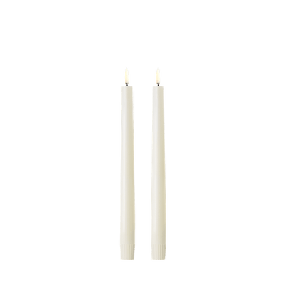 Set de 2 Bougies LED Coniques en Cire - Uyunï