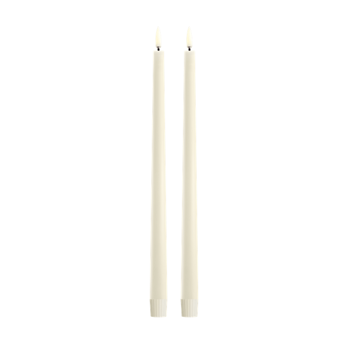 Set de 2 Bougies LED Coniques en Cire - Uyunï