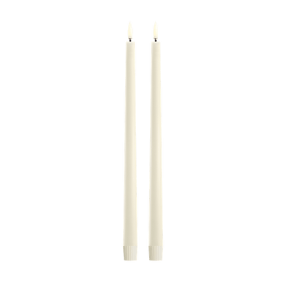 Set de 2 Bougies LED Coniques en Cire - Uyunï