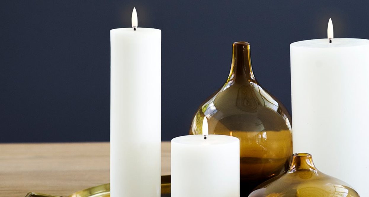 Bougie LED Pillier Blanche - Uyunï
