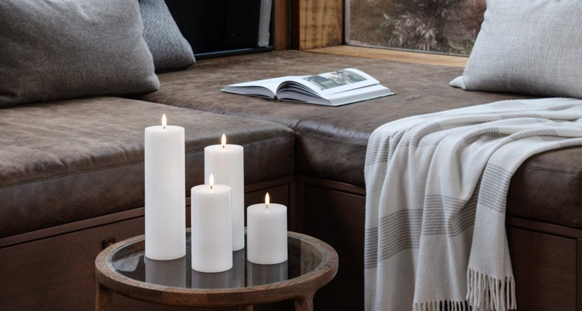 Bougie LED Pillier Blanche - Uyunï
