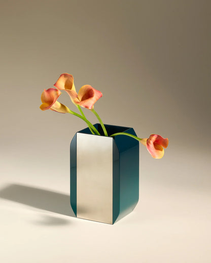 Vase Oscar Bleu Sarah & Acier - Maison Sarah Lavoine