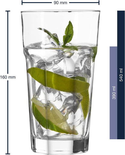 Set de 2 Verres à Cocktail Long Drink Rock & Pilon en Bois - Leonardo