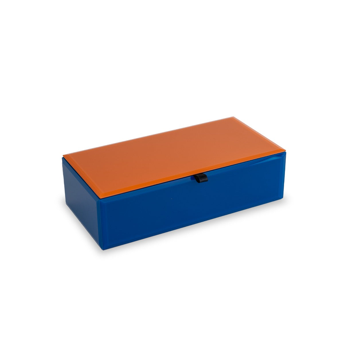 Boîte à Bijoux Rétro en Verre Orange & Bleu - WD Lifestyle