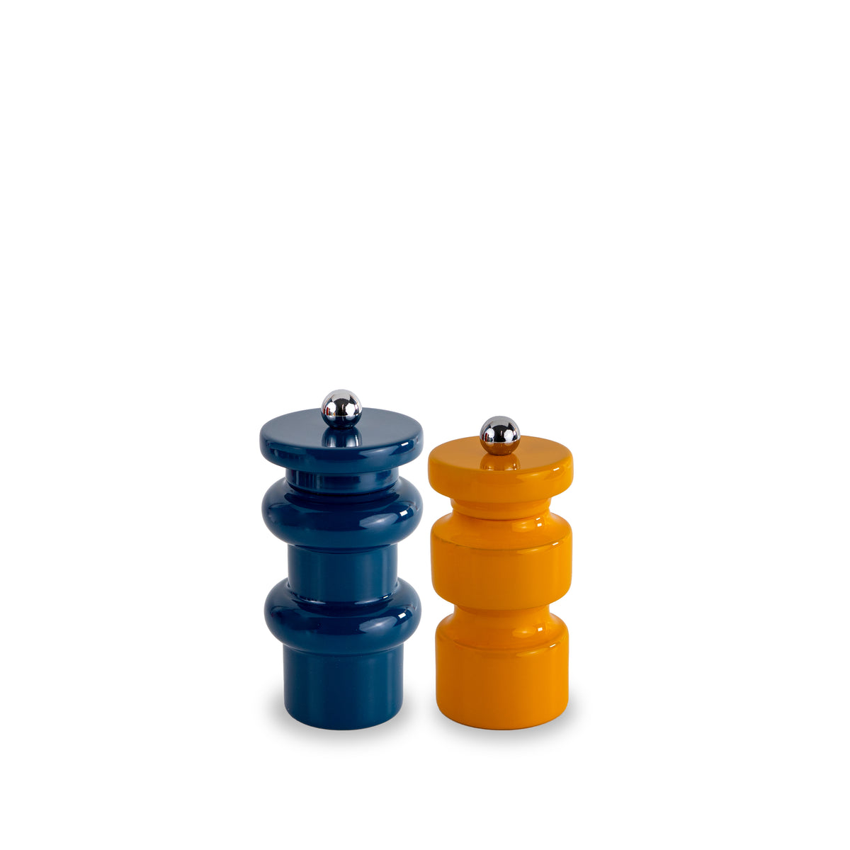 Duo Moulin à Poivre & Sel en Bois Laqué Coloré - WD Lifestyle