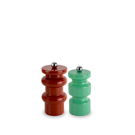 Duo Moulin à Poivre & Sel en Bois Laqué Coloré - WD Lifestyle