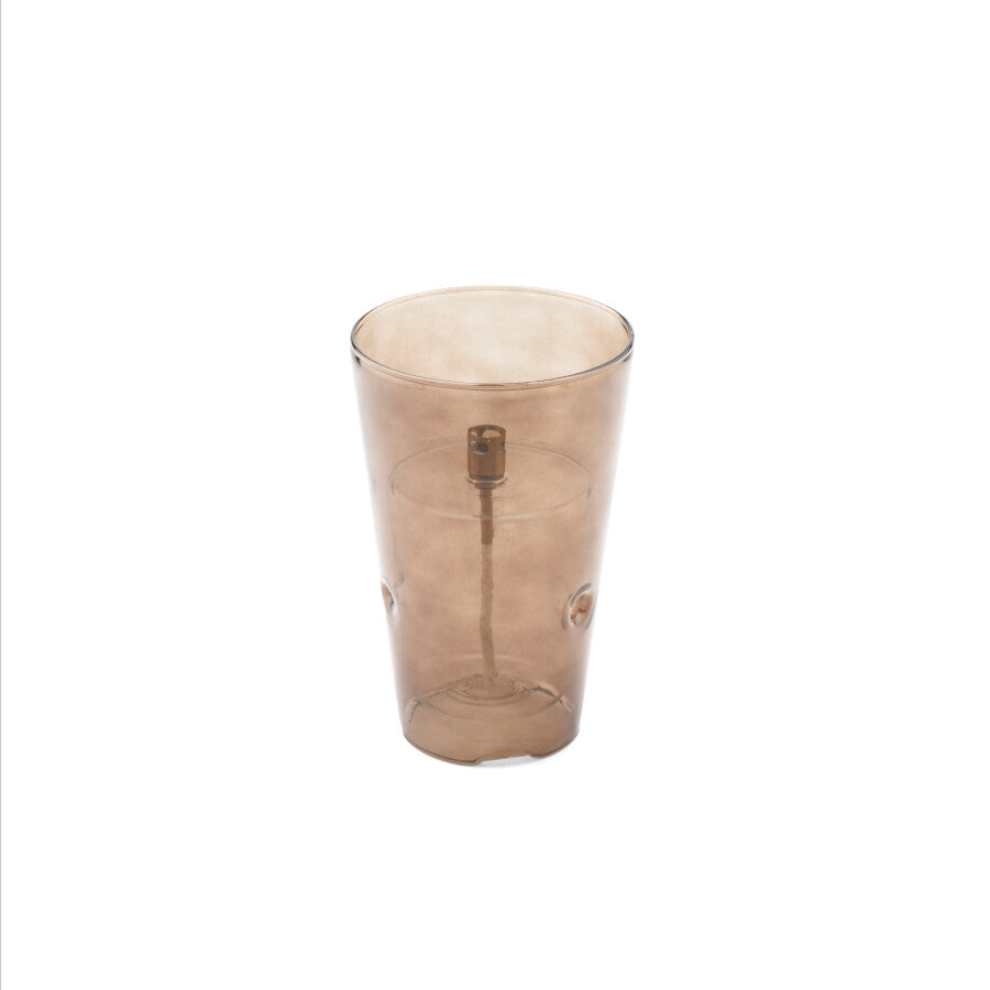 Lampe à Huile Conique Anti-Vent Verre & Laiton - Peri Living