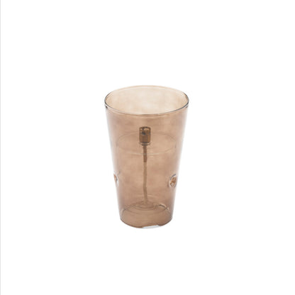 Lampe à Huile Conique Anti-Vent Verre & Laiton - Peri Living